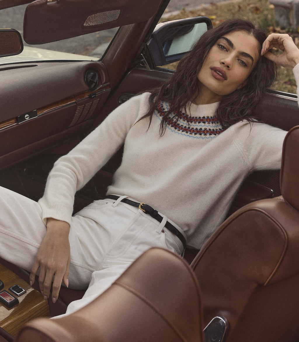 BONIFACE SWEATER -- IVORY ANNECY FAIR ISLE