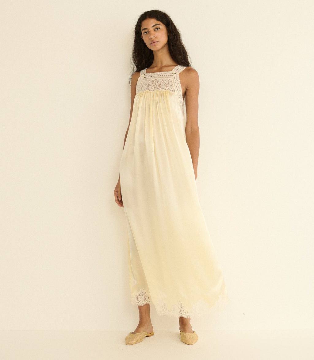 LUCIANE DRESS -- VANILLA